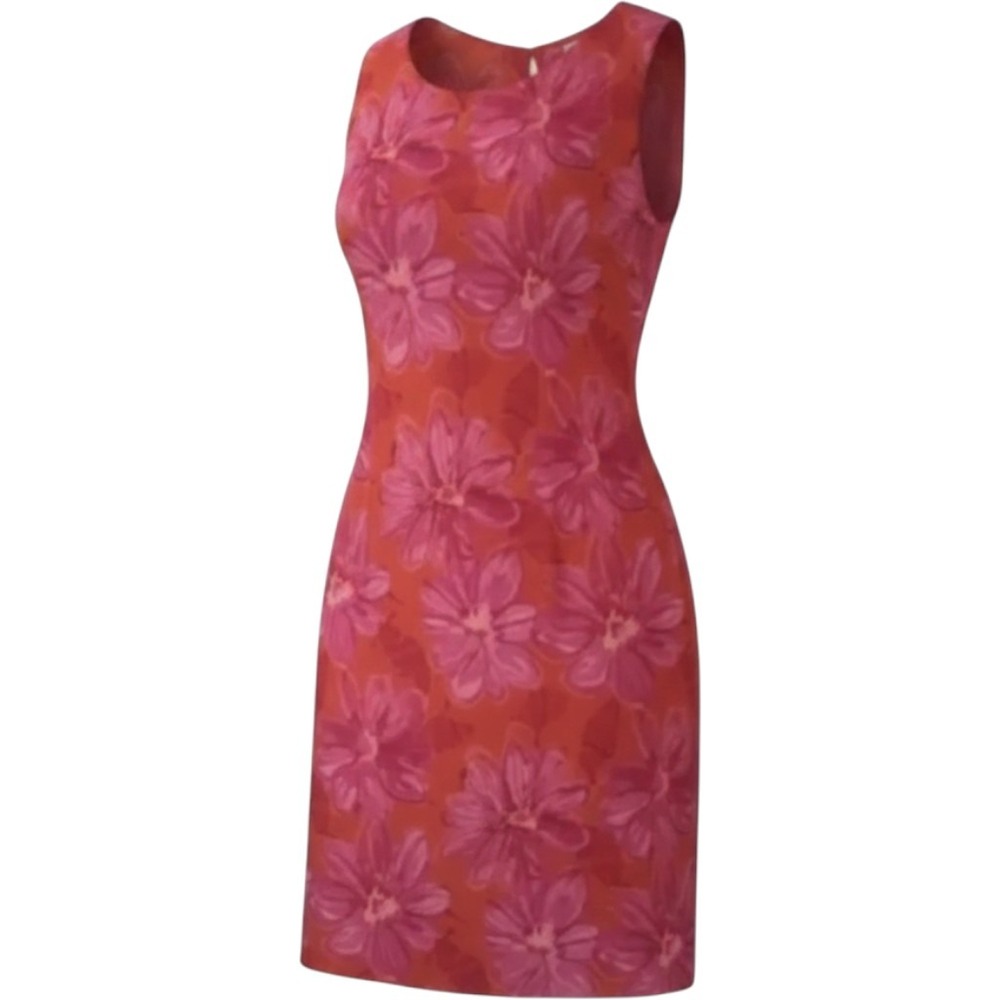 Giorgio Fiorlini Collection Pink And Orange Flower Sleeveless Dress Size 12